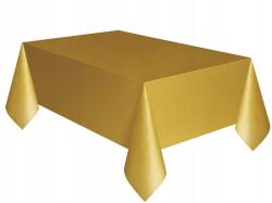 PartyPal Fólia asztalterítő 274 cm x 137 cm téglalap alakú arany farsangi party