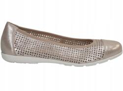 Caprice Aranyszínű, áttört mintás női balerina cipő Caprice 9-22151, 37-es méret (9-22151)