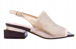  Arany színű bőr női szandál alacsony sarokkal Boccato 335.5060 méret 37 (335.5060)