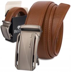 Beltimore Öv Férfi Bőr Nadrág Farmer Öltöny Csat Automata Bőr Barna (A51brown_145)