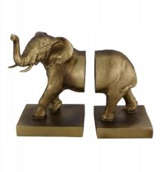  Arany elefánt figura 23x11x17cm könyvtámasz (zf)