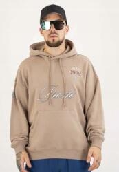 Prosto kapucnis pulóver Football Fan bézs (5907494503916)