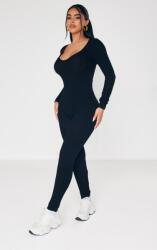 Prettylittlething Fekete Bordázott Kötött Testhezálló Overál Prettylittlething 32