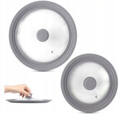 Net-Pol Univerzális üvegfedő 3az1ben 20 24 26 cm fekete szilikon peremmel (22/24/26)