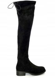 Ideal Shoes E4833 fekete, divatos, sztreccs térdcsizma, 40-es méret (E4833)