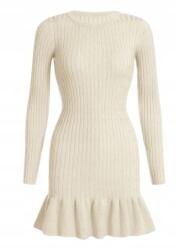 Shein Kötött Ruha Krémszínű Hosszú Ujjú Ifjúsági 158-162-ES