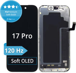 Apple Ecran Soft OLED 120Hz pentru iPhone 17 Pro, Sticlă tactilă cu ramă, FixPremium