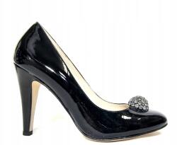 Baldowski 659 Swarovski fekete lakk bőr cipő r36 (659)