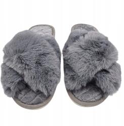 Chung shi Női Papucs Meleg Otthoni Téli Szőrme Cross Strandpapucs Papucs méret 36-37 (Kapcie Puszyste Papcie Laczki Domowe)