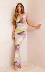 Prettylittlething LC96103 Prettylittlething Pliszírozott Mintás Ruha Maxi (47) XL