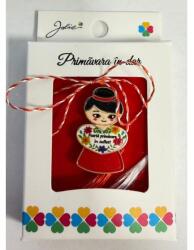 Flippy Martisor Brosa Mica in Cutie, Jolie, Design cu Mesaj, Dimensiune 2.5-3 cm, Material Metal, Model Traditional Femeie (teo-164914)