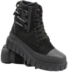 News Női bakancs, News, fekete, öko bőr, cipzár, Size 36-41 (24BT26-7378.BK)