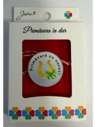 Flippy Martisor Brosa Mica in Cutie, Jolie, Design cu Mesaj, Dimensiune 2.5-3 cm, Material Metal, Model Rotund Potcoava (teo-164937)