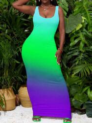 Shein LC21219 Shein Szövetűs Ombre Maxi Ruha (41) 44