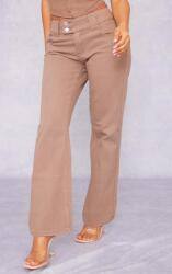 Prettylittlething IC34216 Prettylittlething Petite Egyenes Szárú Farmer Nadrág Magas Derekú (47) S