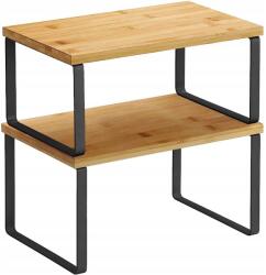 SONGMICS Polcos Könyvespolc Rendező Szett 2 Rusztikus Stílus Ipari Loft 30 cm (KCS02NBV1)