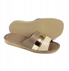 Nowo Női papucs, csíkos, ökológiai bőr, Size 36-41 (K-1174)