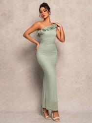 Shein DC15119 Shein Egyvállas, Virágmás, Applikálásos Ruha (41) L