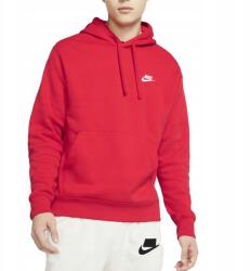 Nike Club Fleece kapucnis pulóver piros BV2654-657 méret S (BV2654-657)