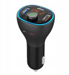 ART FM adó, Bluetooth 5.0, USB, QC3.0, C típusú, fekete (FM-73)