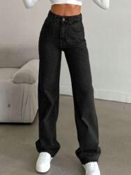 Shein ZC53201 Shein Egyenes Szárú Farmer Nadrág Széles Magas Derekú (47) M