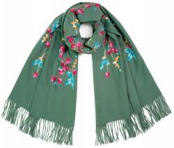 Szaleo Elegáns hímzett Sarabi sál női, gyapjú, tengeri virágok