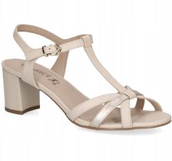 Caprice Bézs színű bőr szandál vastag sarokkal Caprice 28308-44 méret37 (28308-44)