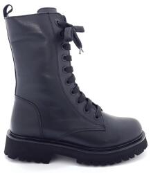 Piazza Magas szárú, fűzős bőr bokacsizma Piazza 960226-01 Fekete, 41-es méret (960226-01)