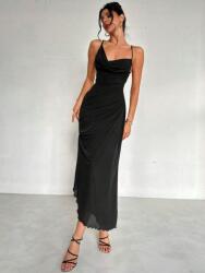 Shein XC35103 Shein Aszimmetrikus Ruha Maxi Vállpántokkal Fekete (41) S