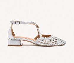 Gioseppo Ezüst színű női balerina cipő nyitott sarokkal Gioseppo Brillion 75560 méret 39 (75560 Brillion)