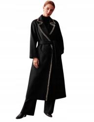 Shein KU434 Motf Női Kabát Kontrasztos Kivitel Gyapjú Keverék (47) Xs