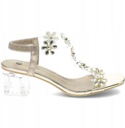 SCA'VIOLA Scaviola szilikon arany szandál H-25 virágokkal r41 (H-25 GOLD)