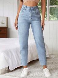Shein XC41203 Shein Mom Jeans Nadrág Magas Derekú Zsebekkel (48) S