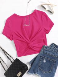 Shein KC74317 Shein Rózsaszín Fodros Póló (41) Xs