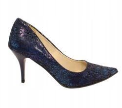 Eremo Női tűsarkú cipő Eremo mozaik mintás 71 sötétkék, 36-os méret (71)