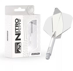 Red Dragon Darts toll és szár egyben Red Dragon Nitro Flite fehér-átlátszó, standard toll és közepes szár