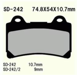 Wesrah VD-242/2 fékbetét Wesrah Futómű és fék alkatrészek Fékbetét (tárcsafék)