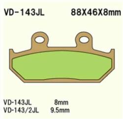 Wesrah VD-143/2JL (FA124/2HH FA124HH) fékbetét Wesrah Futómű és fék alkatrészek Fékbetétek (tárcsafék)