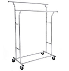  SONGMICS HSR12S Állítható Króm Ruhaállvány Görgőkkel (EUZ-HSR12SV1) - platinashop