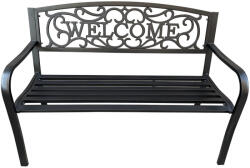 AKORD Fancy Garden Irys Welcome Fém Kerti Pad Fekete (LAWOGRIRYSCZAR)