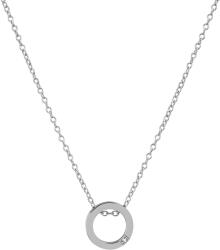 Troli Acél nyaklánc csillogó karika medállal VESN0743S