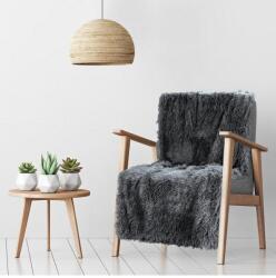 Eurofirany Tifany szőrme hatású karosszék takaró Acélszürke 70x160 cm (HS451418)