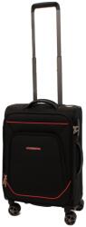 LAMONZA Smiley kabinos bőrönd, 55x35x21 cm, 2, 6 kg, fekete/piros (A13381)