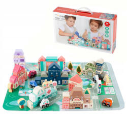 MalPlay Fa játékváros készlet, 115 db-os