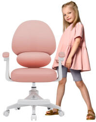 Mark Adler Gyermek forgószék forgatható, reteszelhető görgőkkel, ergonomikus, rózsaszín (MA-JUNIOR-4-5-PINK)