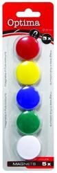 OPTIMA Táblamágnes OPTIMA 25mm 5 darabos vegyes színű
