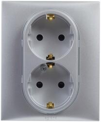 Legrand Priza dubla LEGRAND Niloe Step 398209 16A montaj incastrat culoare aluminiu (398209)