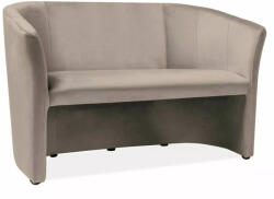 SIGNAL MEBLE TM-2 Bársony Kétszemélyes Kanapé Sötét Bézs (TM2V40)