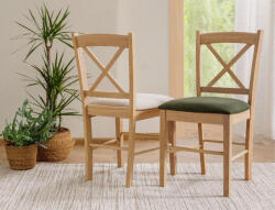 SIGNAL MEBLE CD-56 Kaucsukfa Étkezőszék Világos Bézs Kárpittal (CD56JBE)