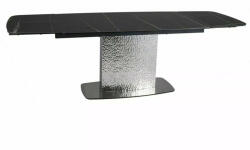 SIGNAL MEBLE Moncler Sahara Noir Bővíthető Kerámia Étkezőasztal Matt Fekete Edzett Üveglappal (MONCLERCC160)